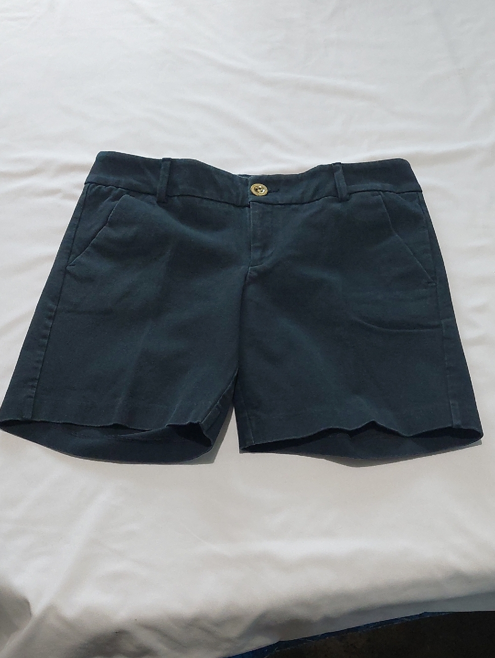 Lilly Pulitzer Black Cotton Shorts With Front Pockets .Size 2